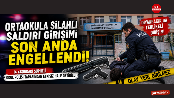 Diyarbakır’da Ortaokula Silahlı Saldırı Girişimi Son Anda Engellendi